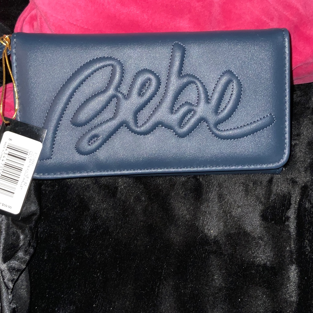 Bebe Navy Blue Wallet With Card Slots